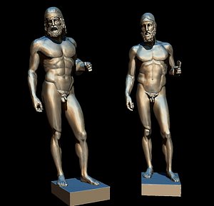 3D model bronze riace di bronzi