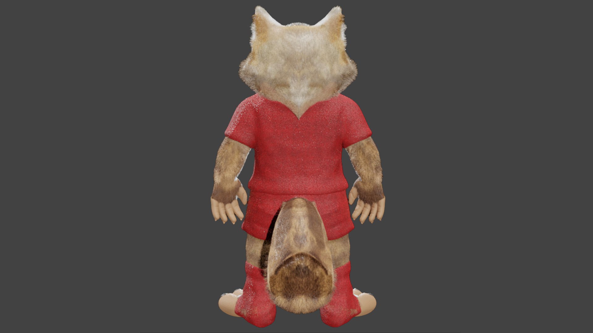 Realistic Furry Wolf Mascot Character Game Ready 3D Model FBXBlend 3D ...