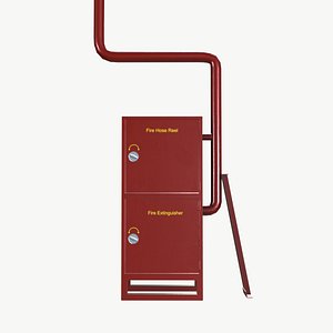 3D Fire Hosel Extinguisher Cabinet model