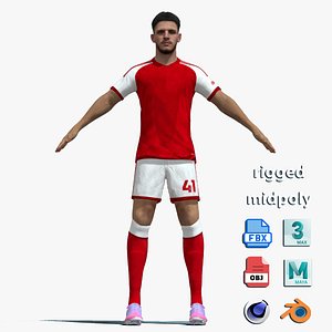 A-Pose Rigged Declan Rice 26-27 model
