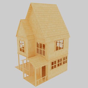 Stick House in Blender and other formats