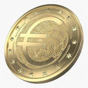 Euro Gold Coin 2 model