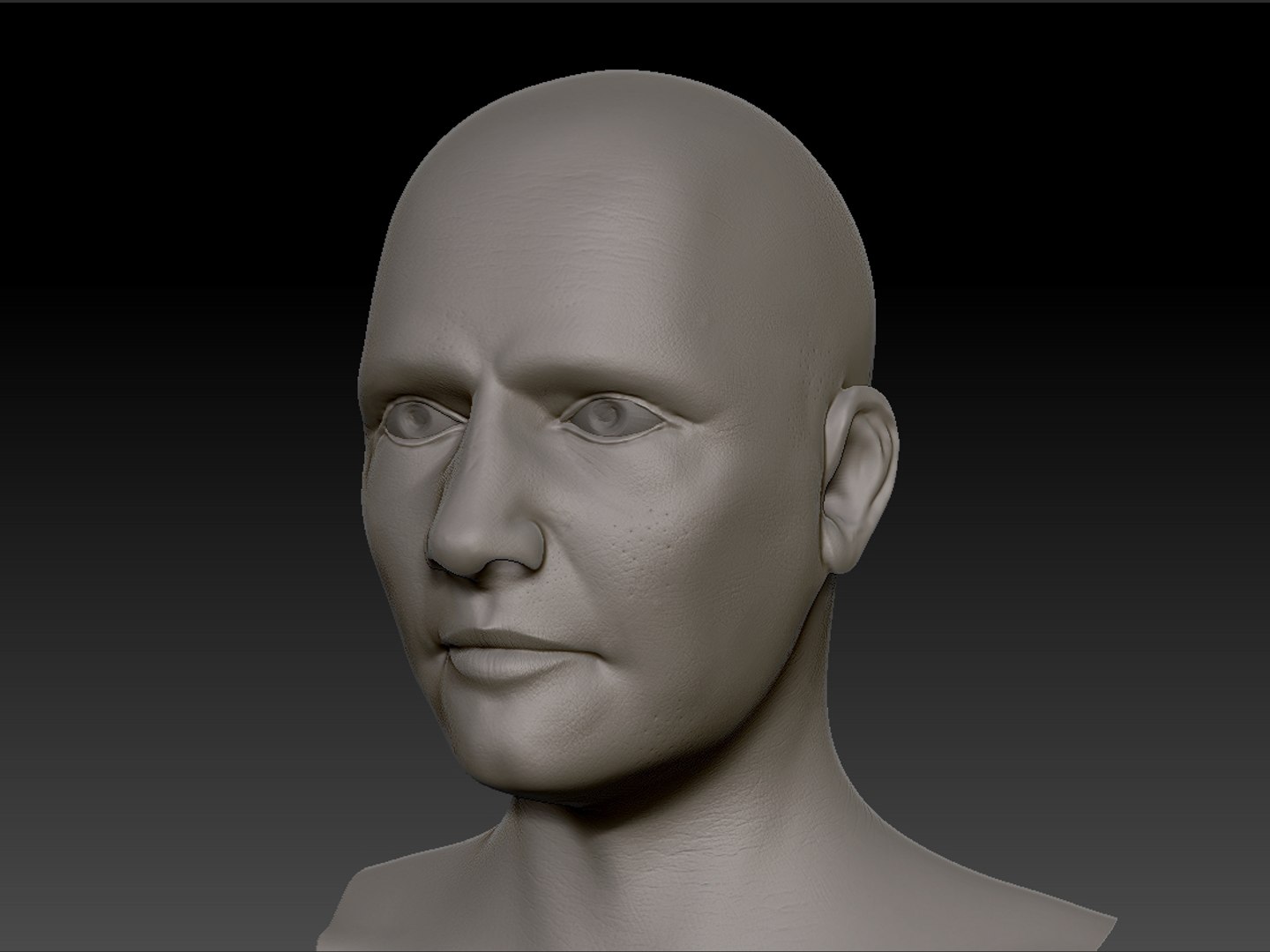 3d model head man zbrush