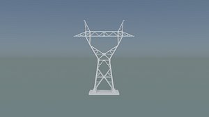 3D Electric Power Tower 3D model