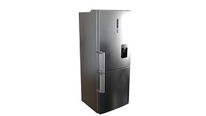 3D model Rigged american fridge