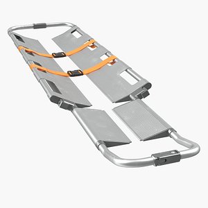 Aluminium Folding Scoop Stretcher 3D Model