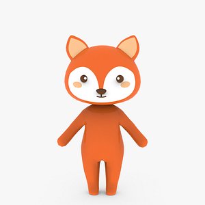 Cartoon Fox Rigged