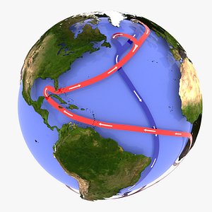 Thermohaline circulation - Animated arrows