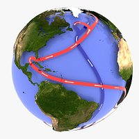 Thermohaline circulation - Animated arrows