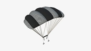 3D Parachute A04 Black White - Character Accessories Design