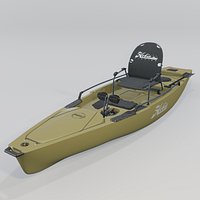 Kayak for fishing Hobie Mirage Pro Angler 14 with 360 Olive 3D model
