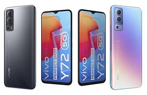 Vivo Y72 Graphite Black And Dream Glow Low Poly