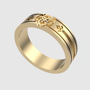 Thick Slavic Runes Wedding Band JDBCo