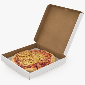 Cheese Pizza In White Box model