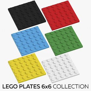 lego plates 6x6 3D model