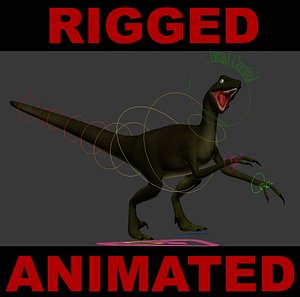 dinosaur velociraptor raptor 3d max