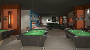 3D Snooker Club model