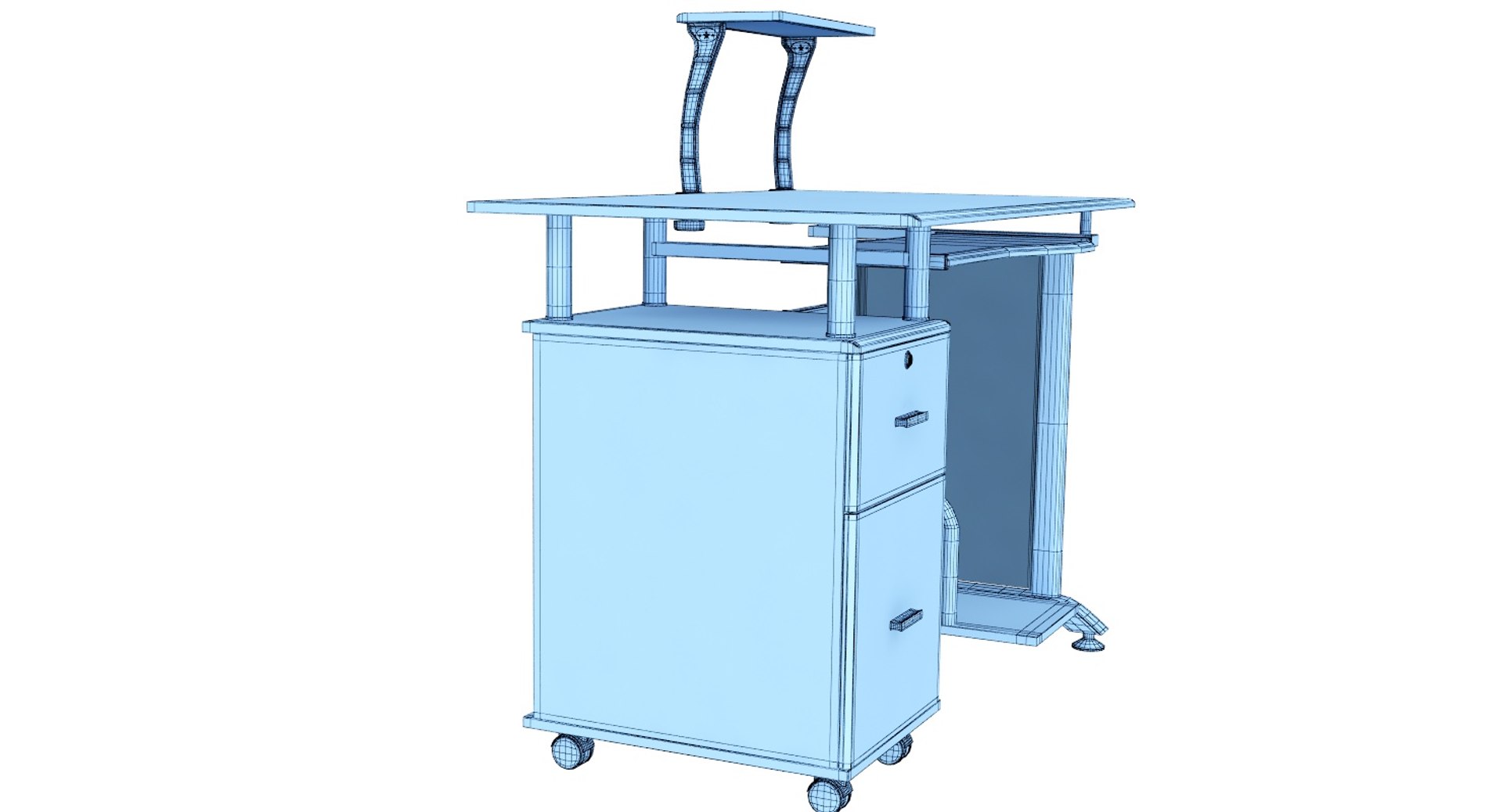 Rothmin computer desk 3D model TurboSquid 1251803