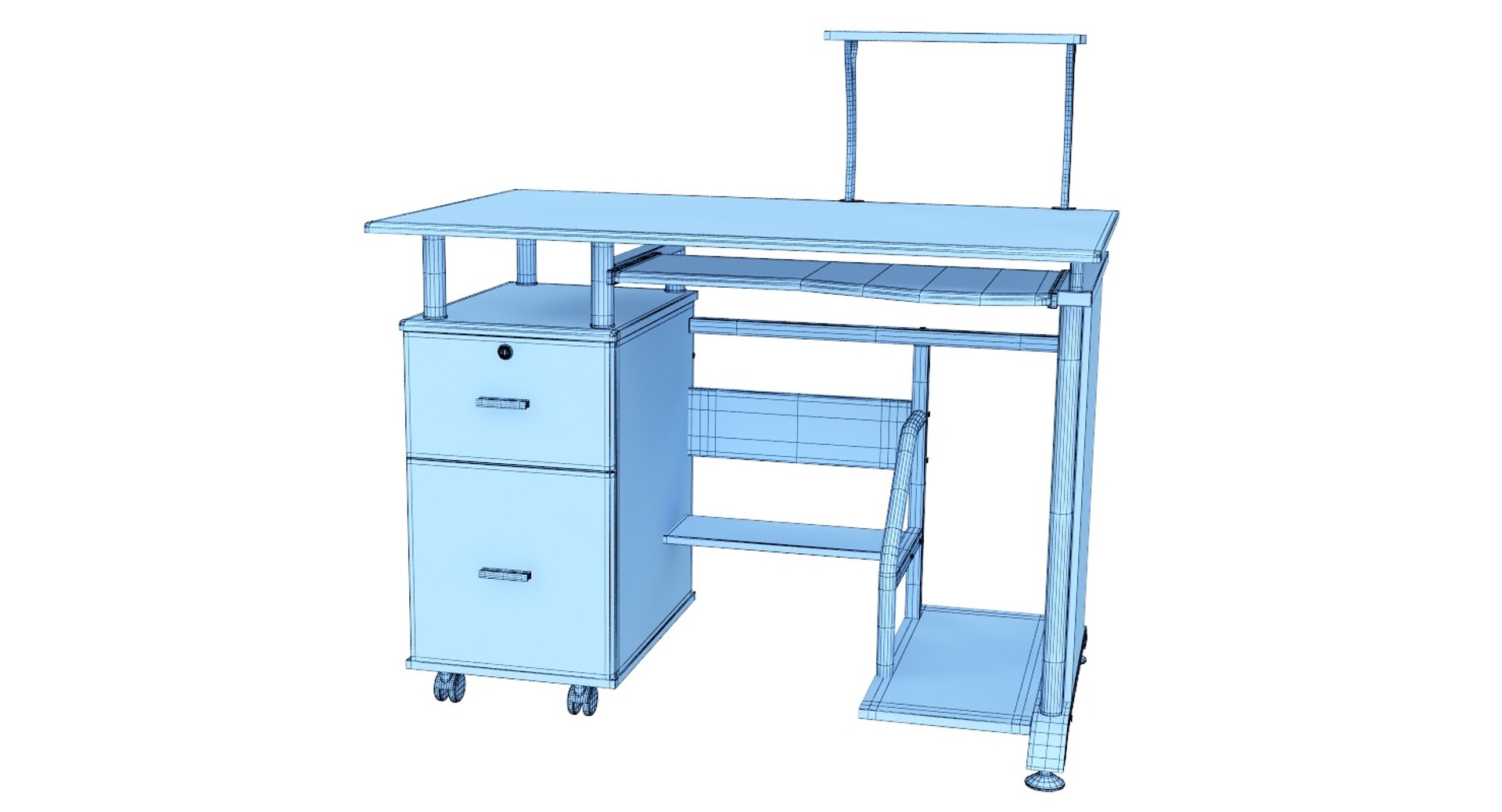 Rothmin computer desk 3D model TurboSquid 1251803