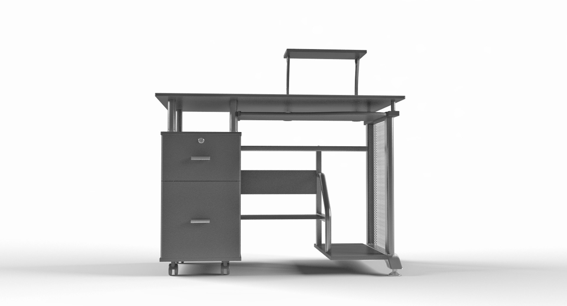 Rothmin computer desk 3D model TurboSquid 1251803