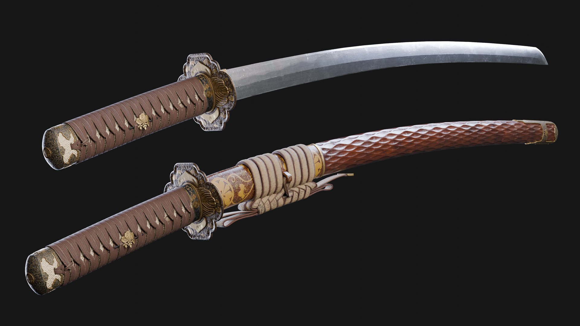 3D Katana Japanese Sword and Katana Stand - Game-ready Weapon model https://p.turbosquid.com/ts-thumb/fw/iAUg4D/H2/1/jpg/1743724150/1920x1080/fit_q87/8728270b1a3f76cb0442d6f961915a3e3a3a63f0/1.jpg
