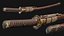 Katana Japanese Sword and Katana Stand - Game-ready Weapon