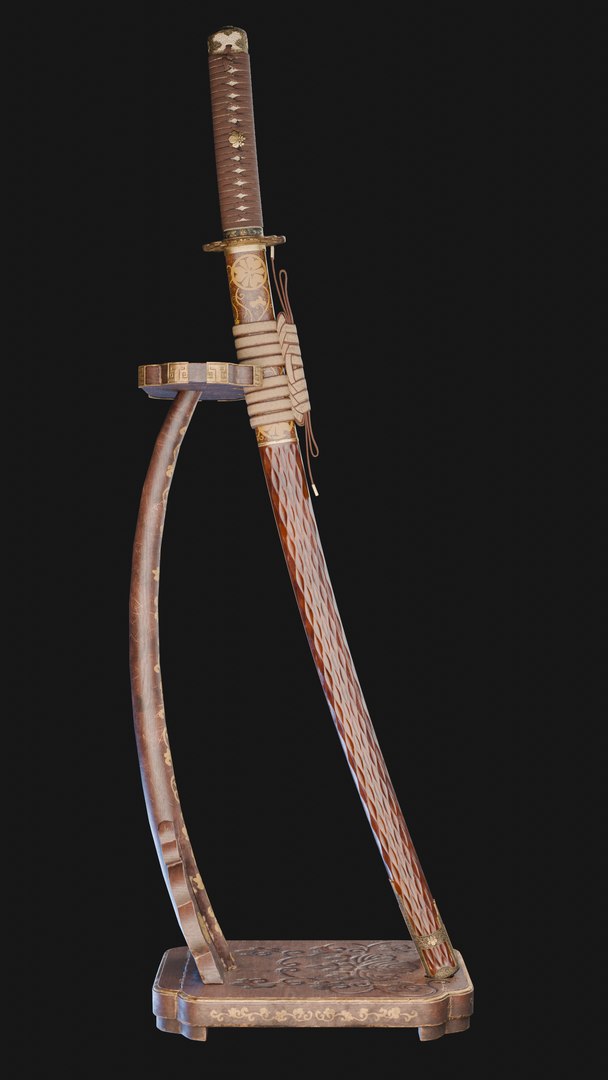 3D Katana Japanese Sword and Katana Stand - Game-ready Weapon model https://p.turbosquid.com/ts-thumb/fw/iAUg4D/n2/b/png/1743724234/1920x1080/fit_q87/a18e3c035a810a11e0898dae86bedab81c6b61b2/b.jpg