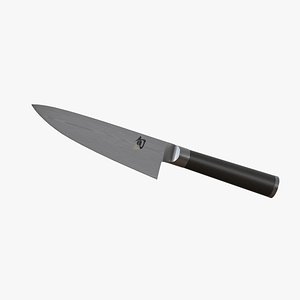 3D knife chef blade model