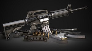 AAA M4A1 Game Ready PBR 3D