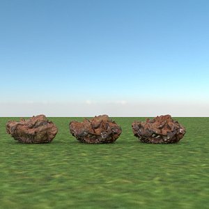 3D laos Rock and LODs model