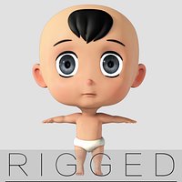 cartoon Baby rigged  v1
