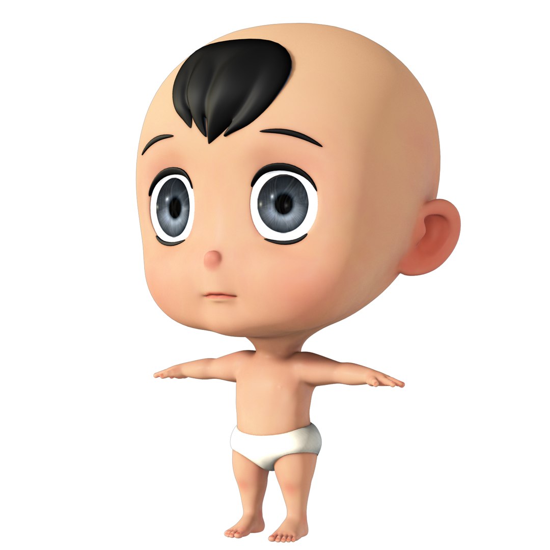 Cartoon Baby 3d Model