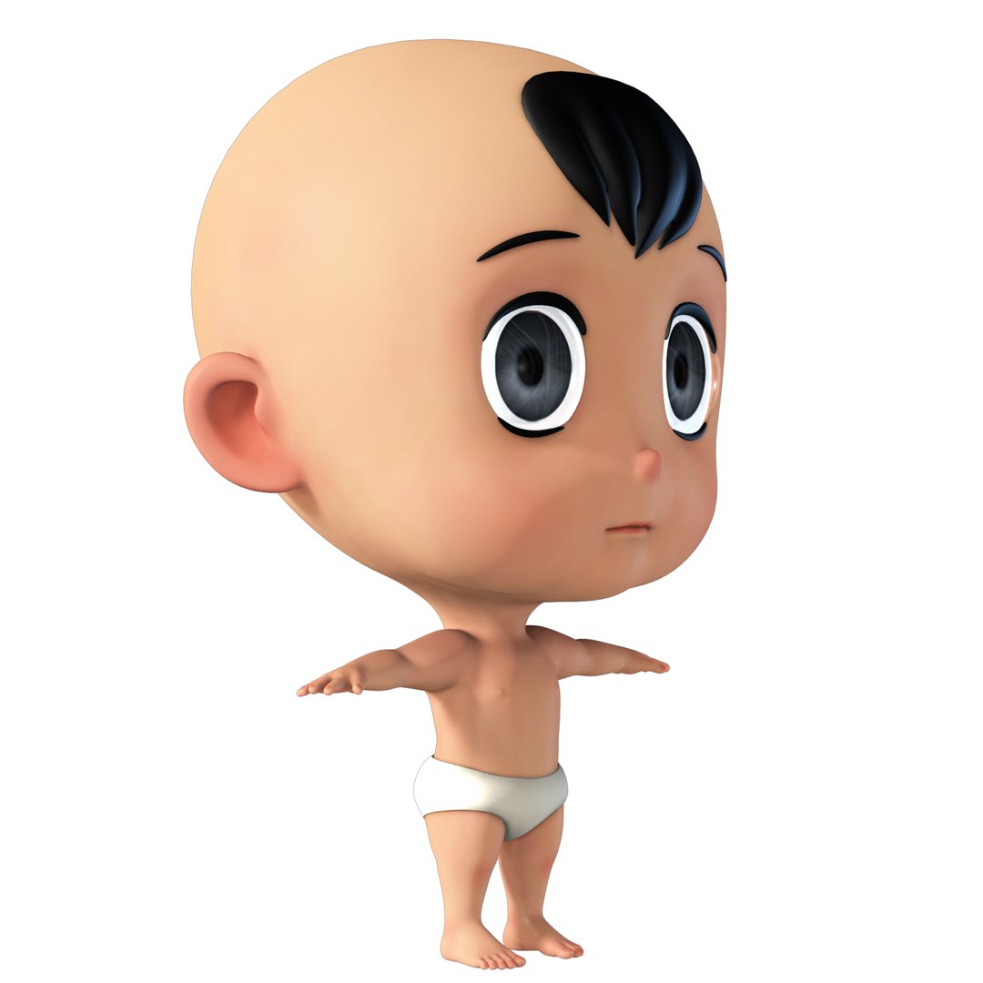 Cartoon Baby 3d Model