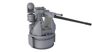 3D M242 Bushmaster Autocannon
