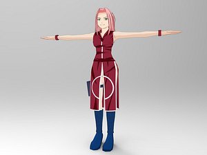 3D ninja girl