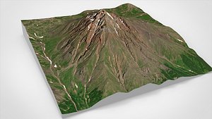 Stratovolcano Malaya Udina 3D