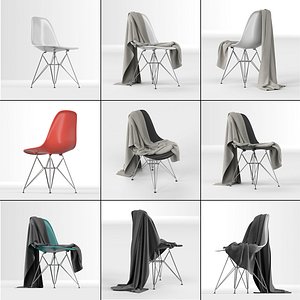 eames plastic dsr chair: 3D model