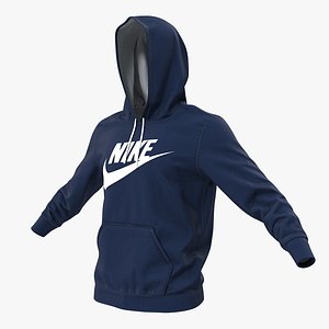 Blue Hoodie Nike Raised Hood
