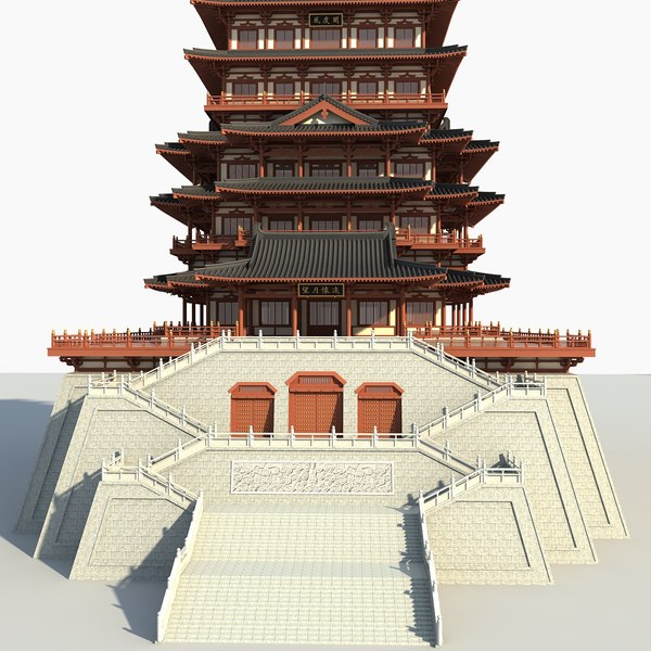 Chinese Ancient City Tower 3 3D model - TurboSquid 1807124