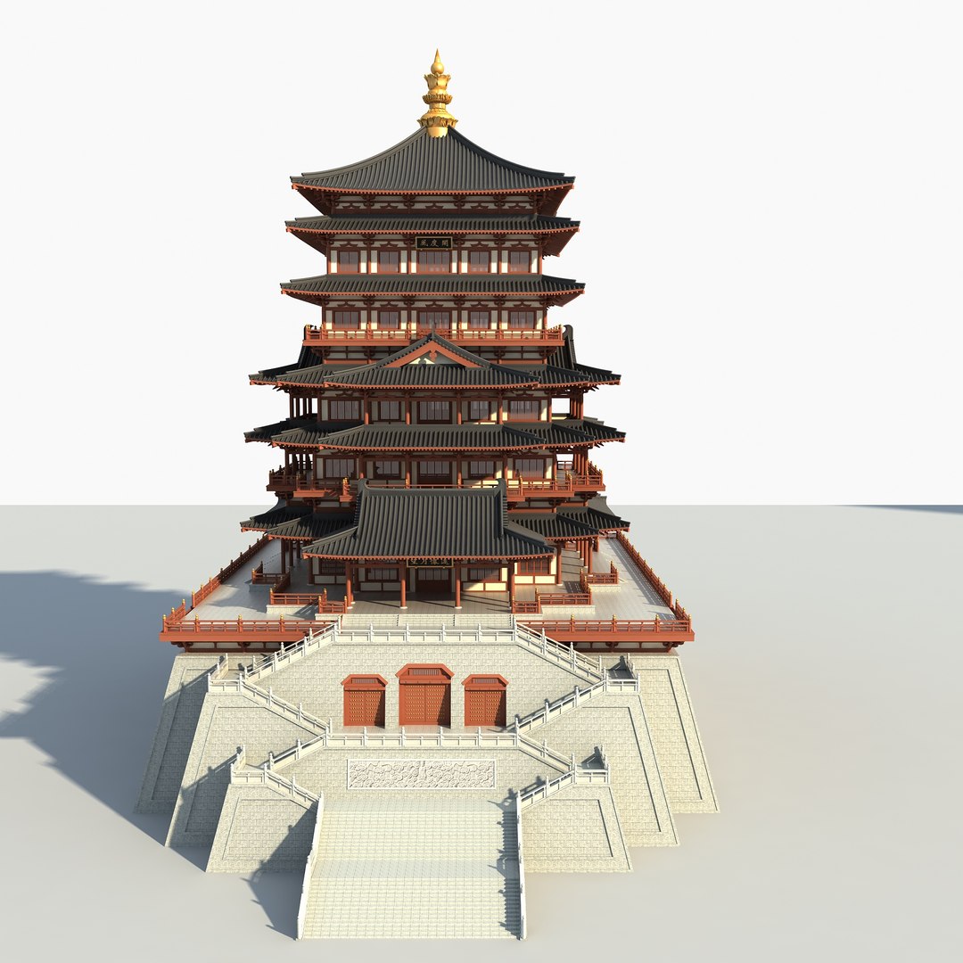 Chinese Ancient City Tower 3 3D model - TurboSquid 1807124