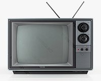 Retro CRT Television Toshiba Blackstripe TV