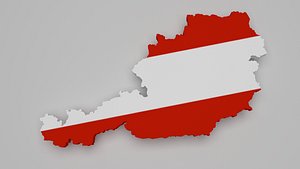austria flag 3d model