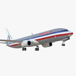 3D boeing 737-900 er american airlines
