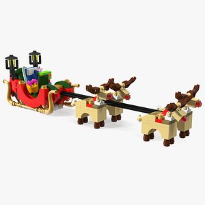 Lego Santa Sleigh and Reindeers