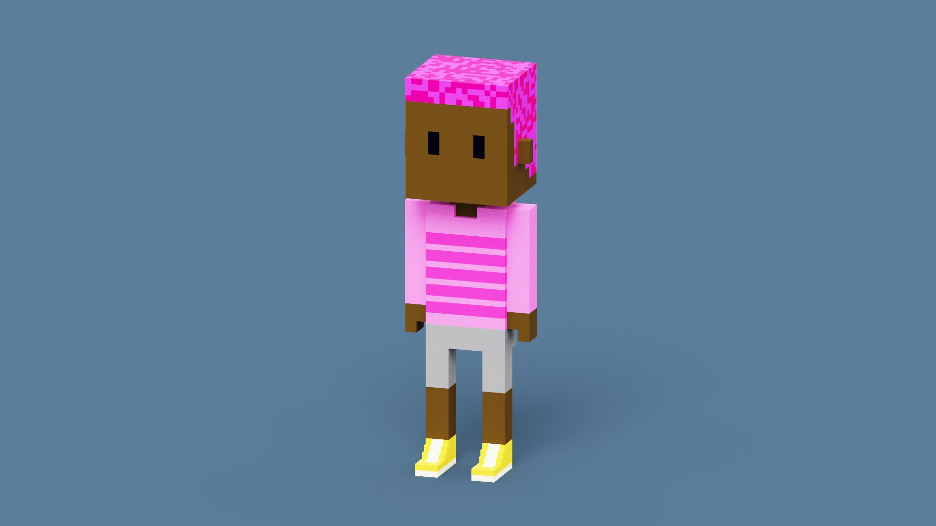 3D NFT Voxel Character Model - TurboSquid 1888940