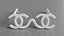 Lunettes de soleil futuristes à logo CC