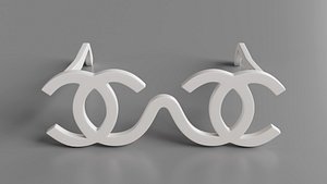CC Logo Futuristic Sunglasses