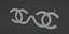 Lunettes de soleil futuristes à logo CC