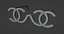 Lunettes de soleil futuristes à logo CC