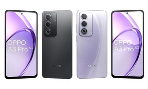 3D model Oppo A3 Pro 5G Starry Black And Moonlight Purple